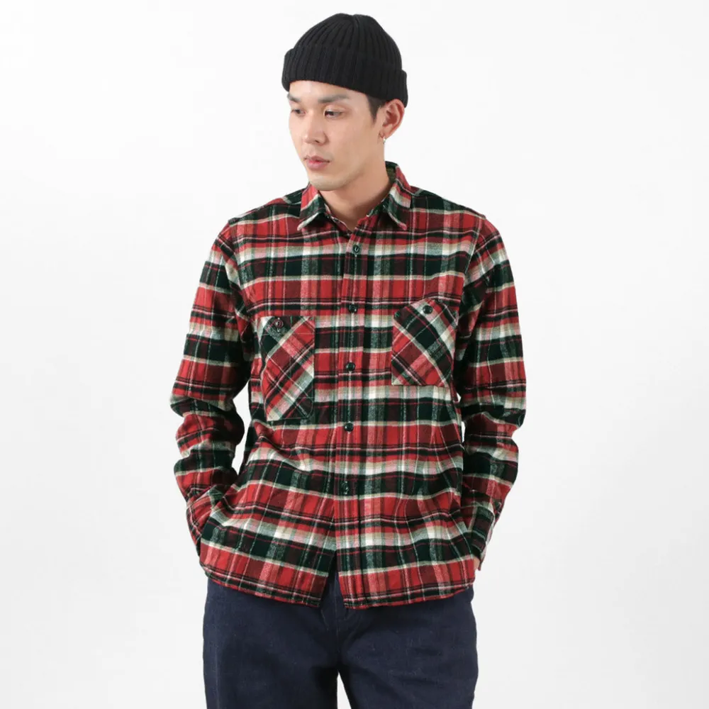 FOB FACTORY Shirts^/ F3481 HEAVY NEL WORK SHIRT