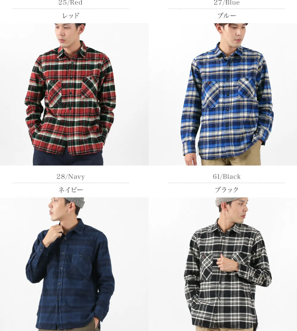 FOB FACTORY Shirts^/ F3481 HEAVY NEL WORK SHIRT