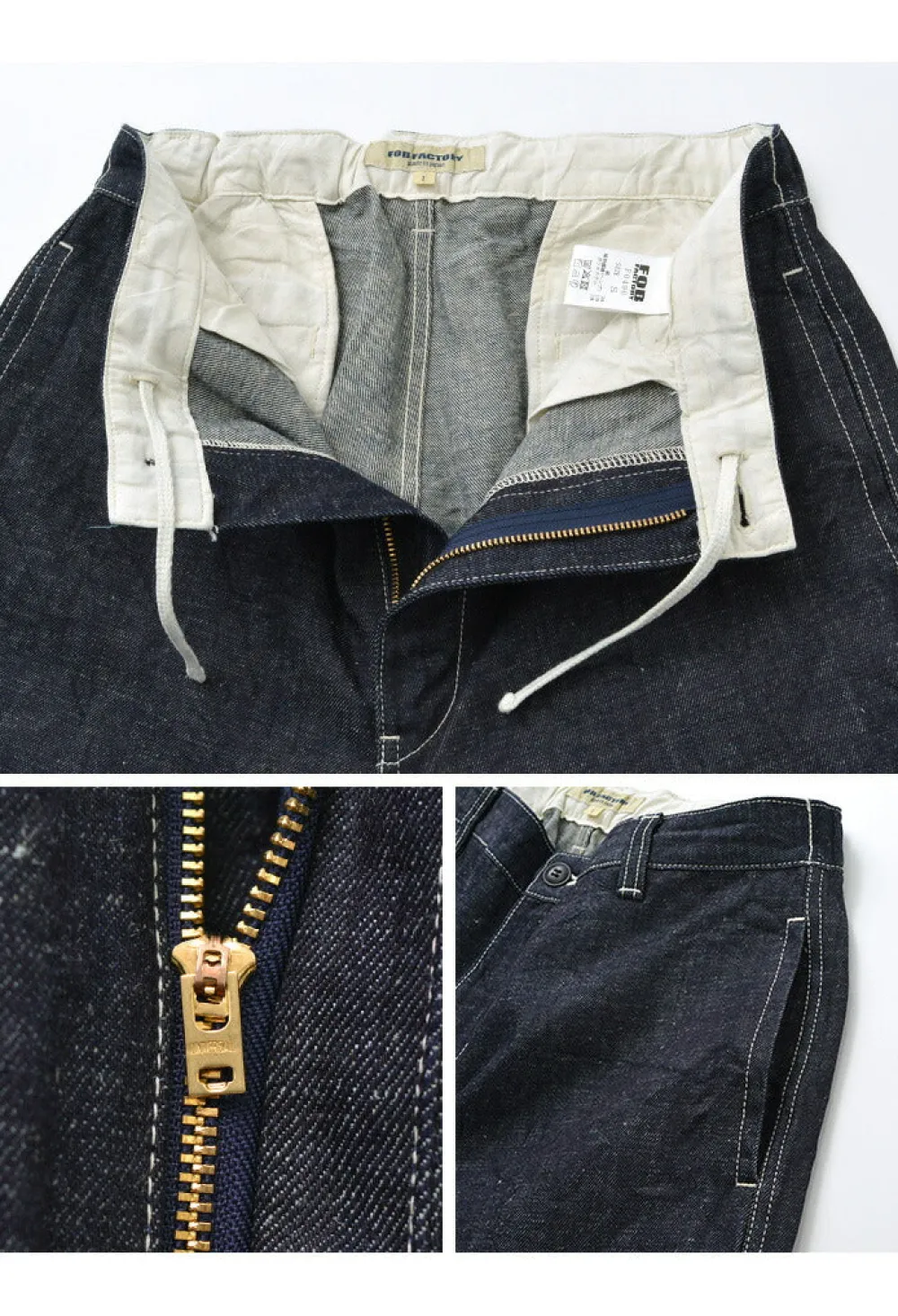 FOB FACTORY Work Pants & Chinos|Jeans^/ F0496 Hemp denim work trousers