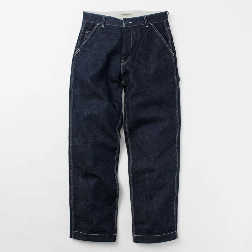FOB FACTORY Jeans^/ F0509 Hemp denim painter pants one-wash