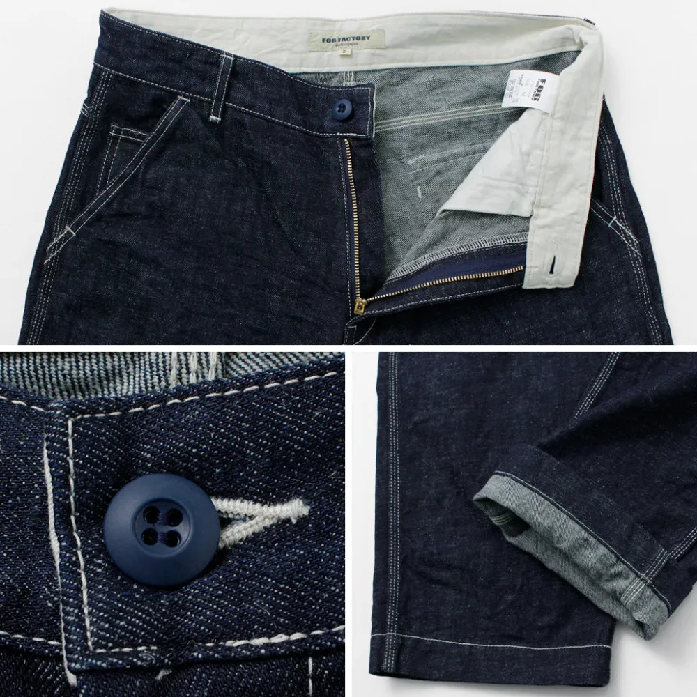 FOB FACTORY Jeans^/ F0509 Hemp denim painter pants one-wash