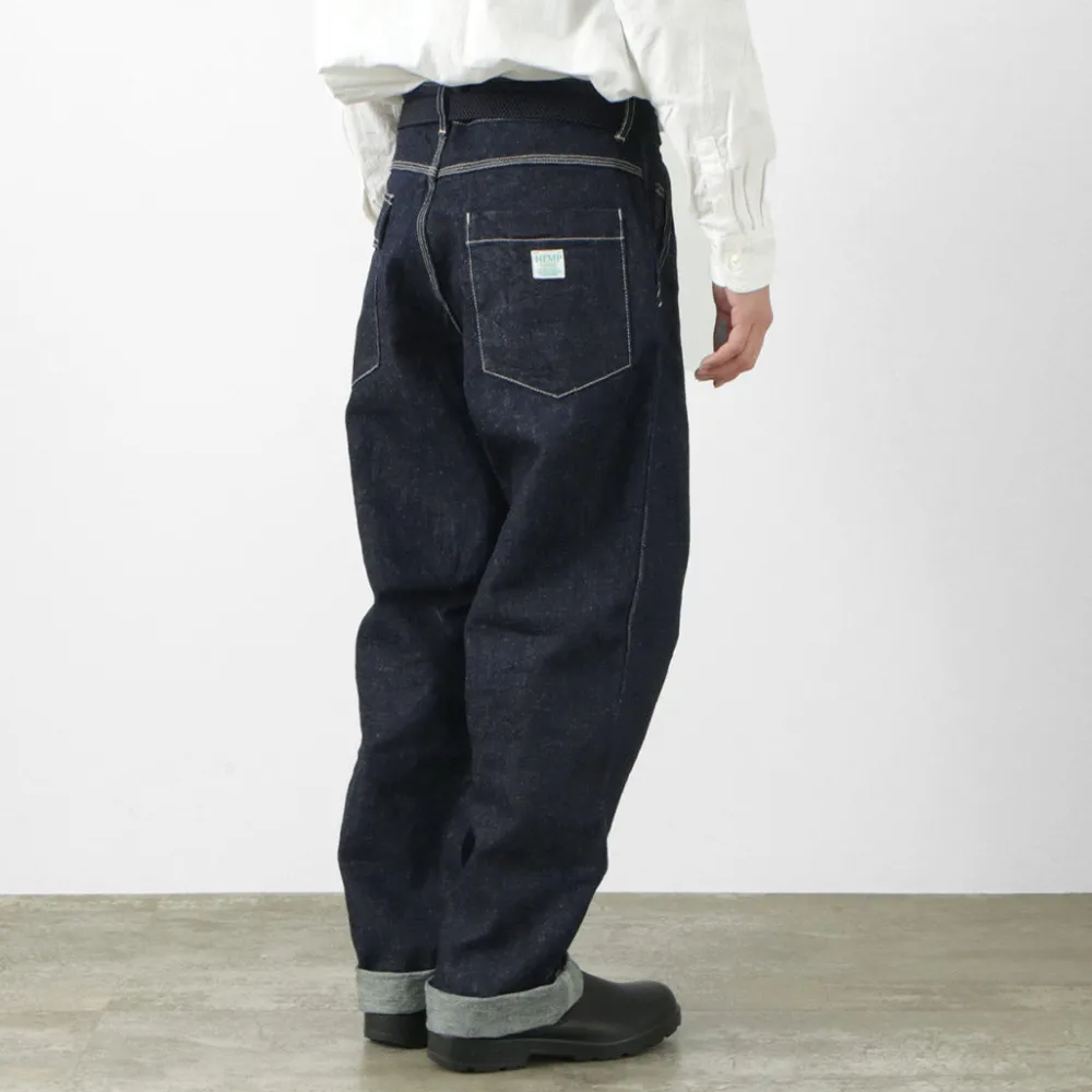 FOB FACTORY Jeans^/ F0509 Hemp denim painter pants one-wash