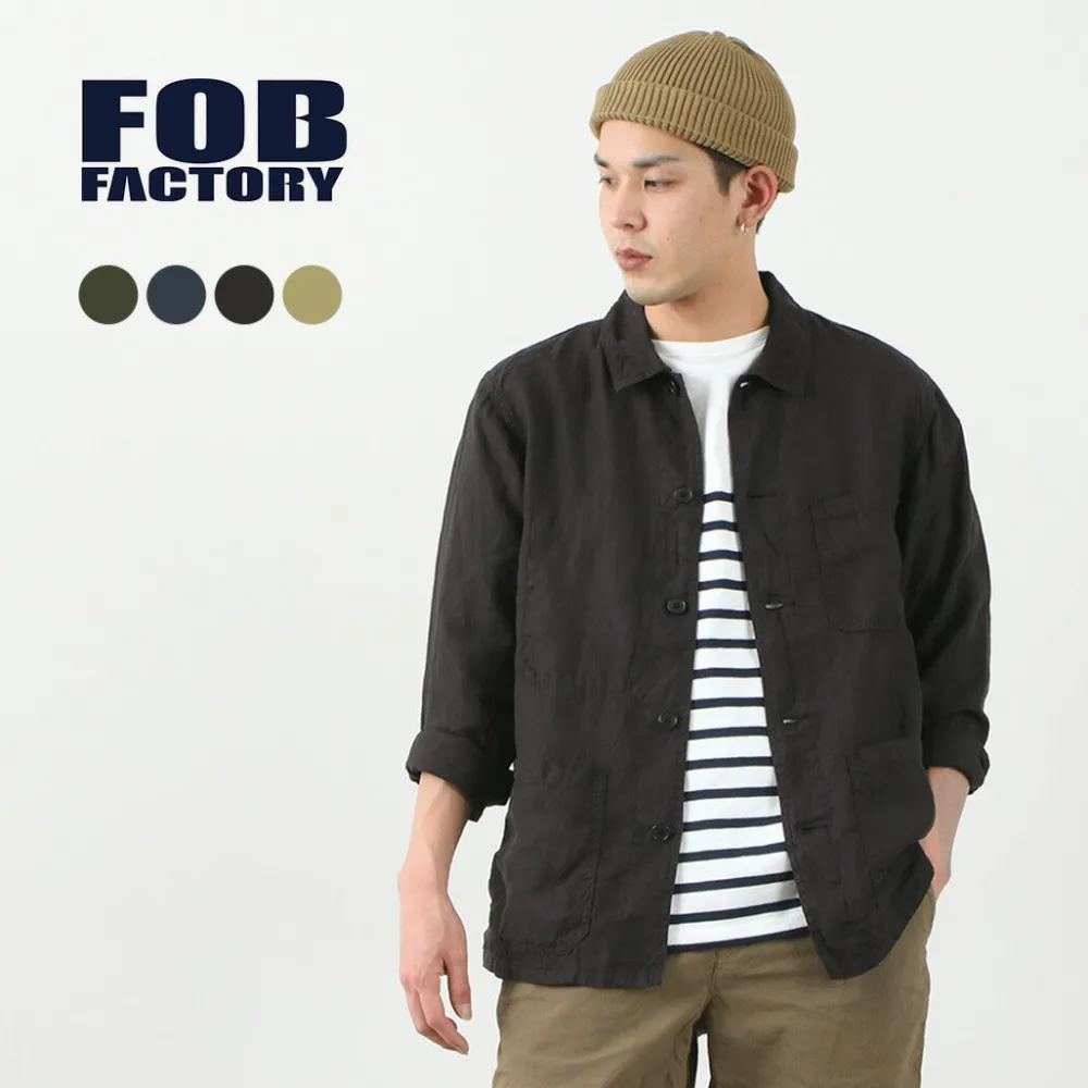 FOB FACTORY Shirts^/ F2413 Hemp shirt jacket