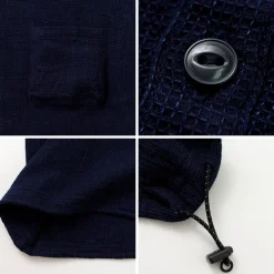 FOB FACTORY T-Shirts^/ F3493 waffle T-shirt indigo