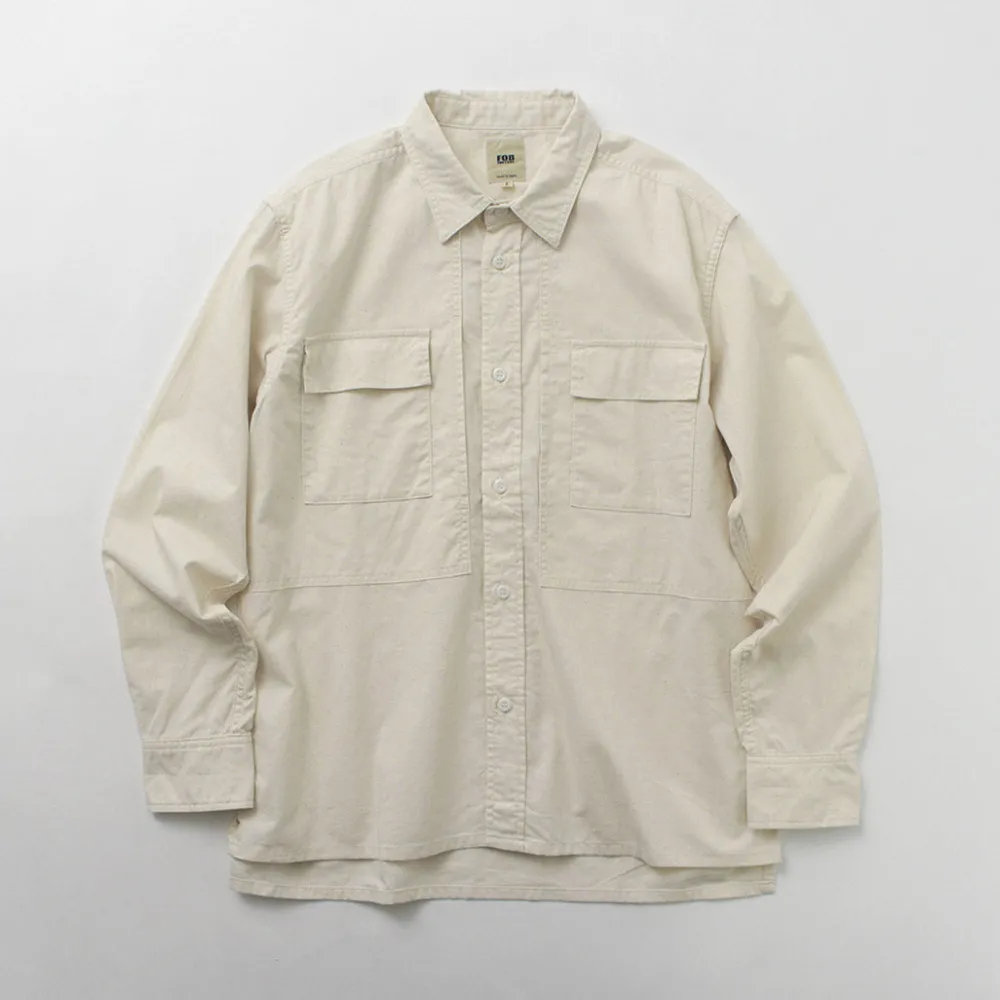 FOB FACTORY Shirts^/ F3498 Long sleeve field shirt
