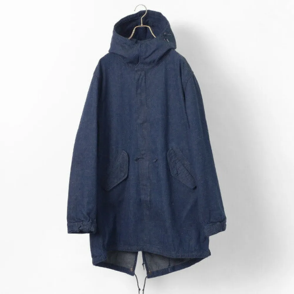FOB FACTORY Coats^/ F2420 M-51 denim shell parka one-wash