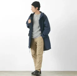 FOB FACTORY Coats^/ F2420 M-51 denim shell parka one-wash