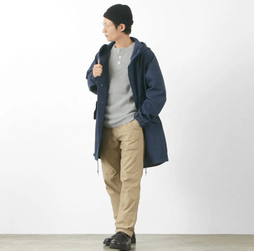 FOB FACTORY Coats^/ F2420 M-51 denim shell parka one-wash