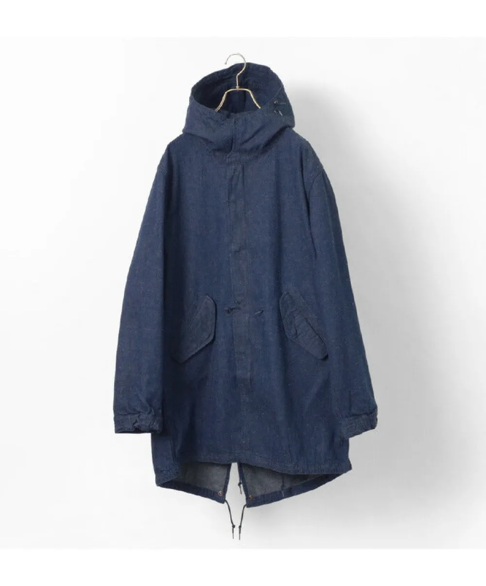 FOB FACTORY Coats^/ F2420 M-51 denim shell parka one-wash
