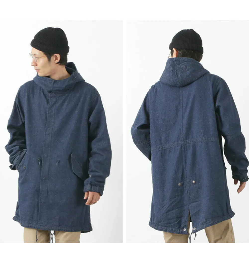 FOB FACTORY Coats^/ F2420 M-51 denim shell parka one-wash