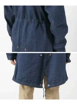FOB FACTORY Coats^/ F2420 M-51 denim shell parka one-wash