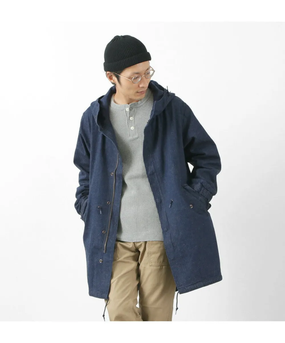 FOB FACTORY Coats^/ F2420 M-51 denim shell parka one-wash