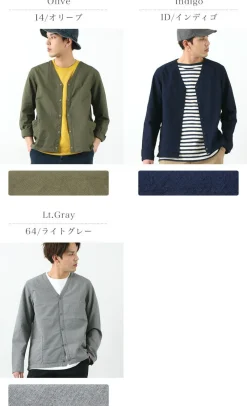 FOB FACTORY Cardigans^/ F2409 military cardigan