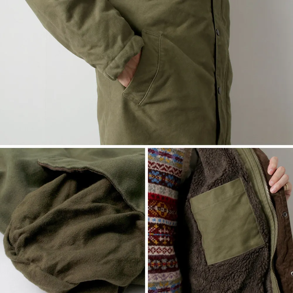 FOB FACTORY Coats^/ F2450 Moleskin Hood Coat