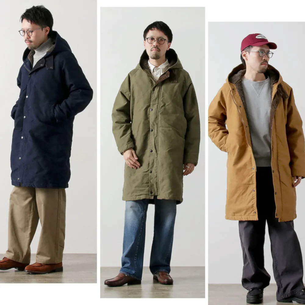 FOB FACTORY Coats^/ F2450 Moleskin Hood Coat