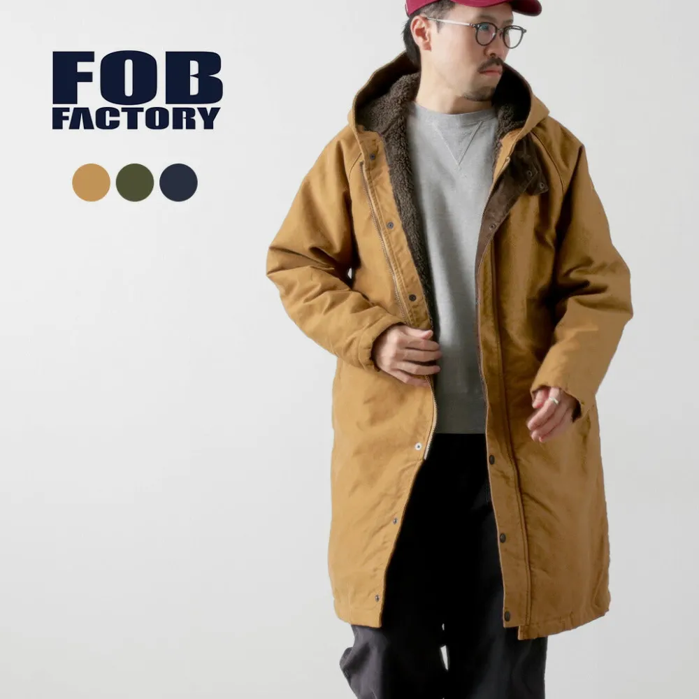 FOB FACTORY Coats^/ F2450 Moleskin Hood Coat