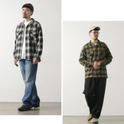 FOB FACTORY Shirts^/ F3505 Nel open collar shirt