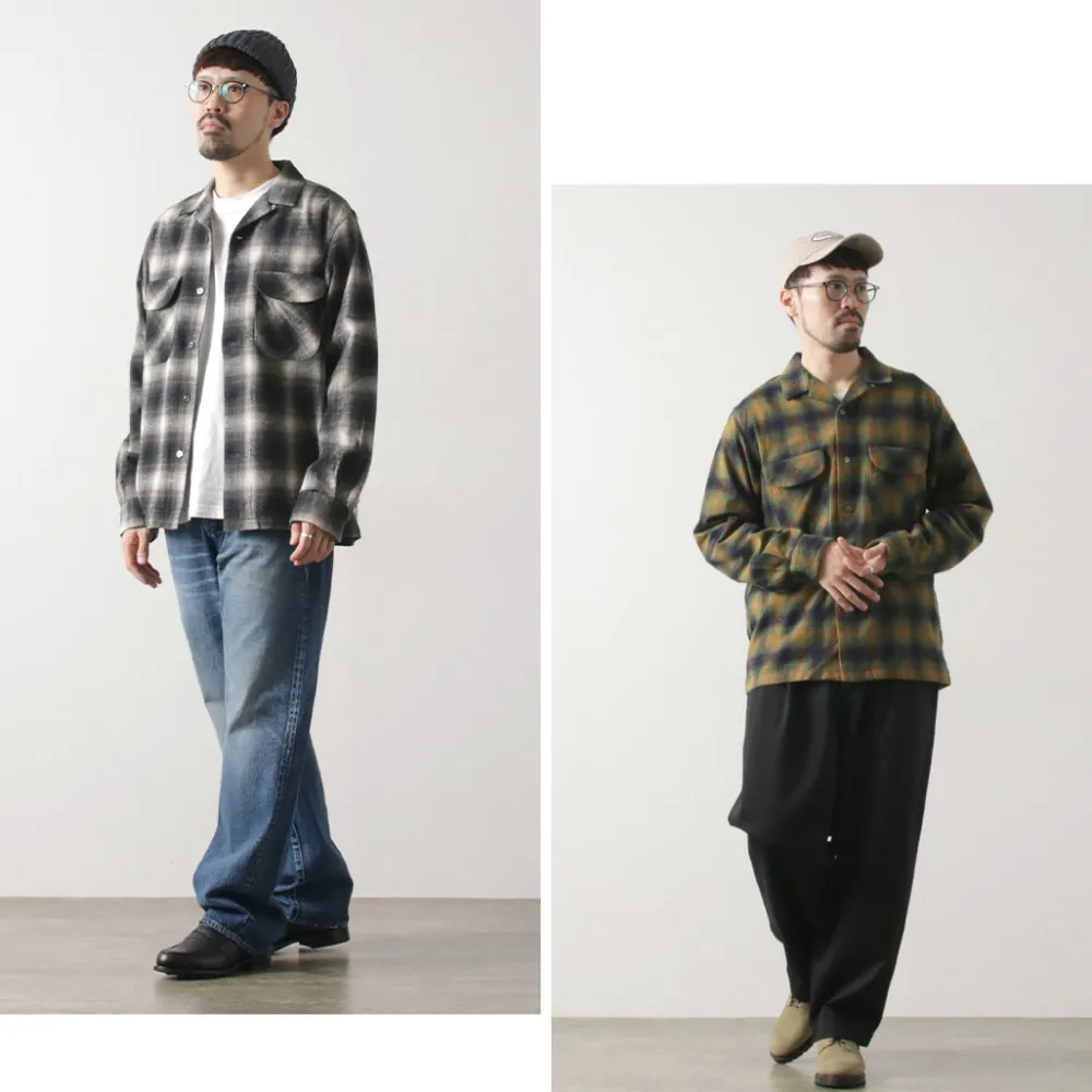FOB FACTORY Shirts^/ F3505 Nel open collar shirt