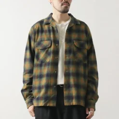 FOB FACTORY Shirts^/ F3505 Nel open collar shirt