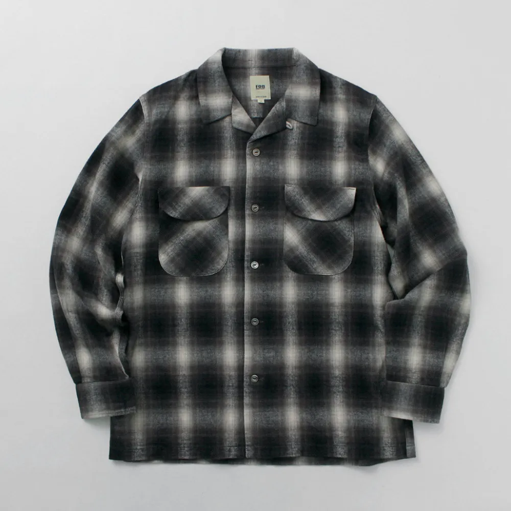 FOB FACTORY Shirts^/ F3505 Nel open collar shirt