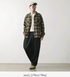 FOB FACTORY Shirts^/ F3505 Nel open collar shirt