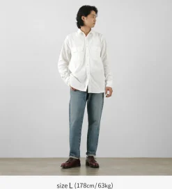 FOB FACTORY Shirts^/ F3496 Ox work shirt white
