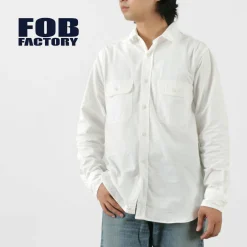 FOB FACTORY Shirts^/ F3496 Ox work shirt white