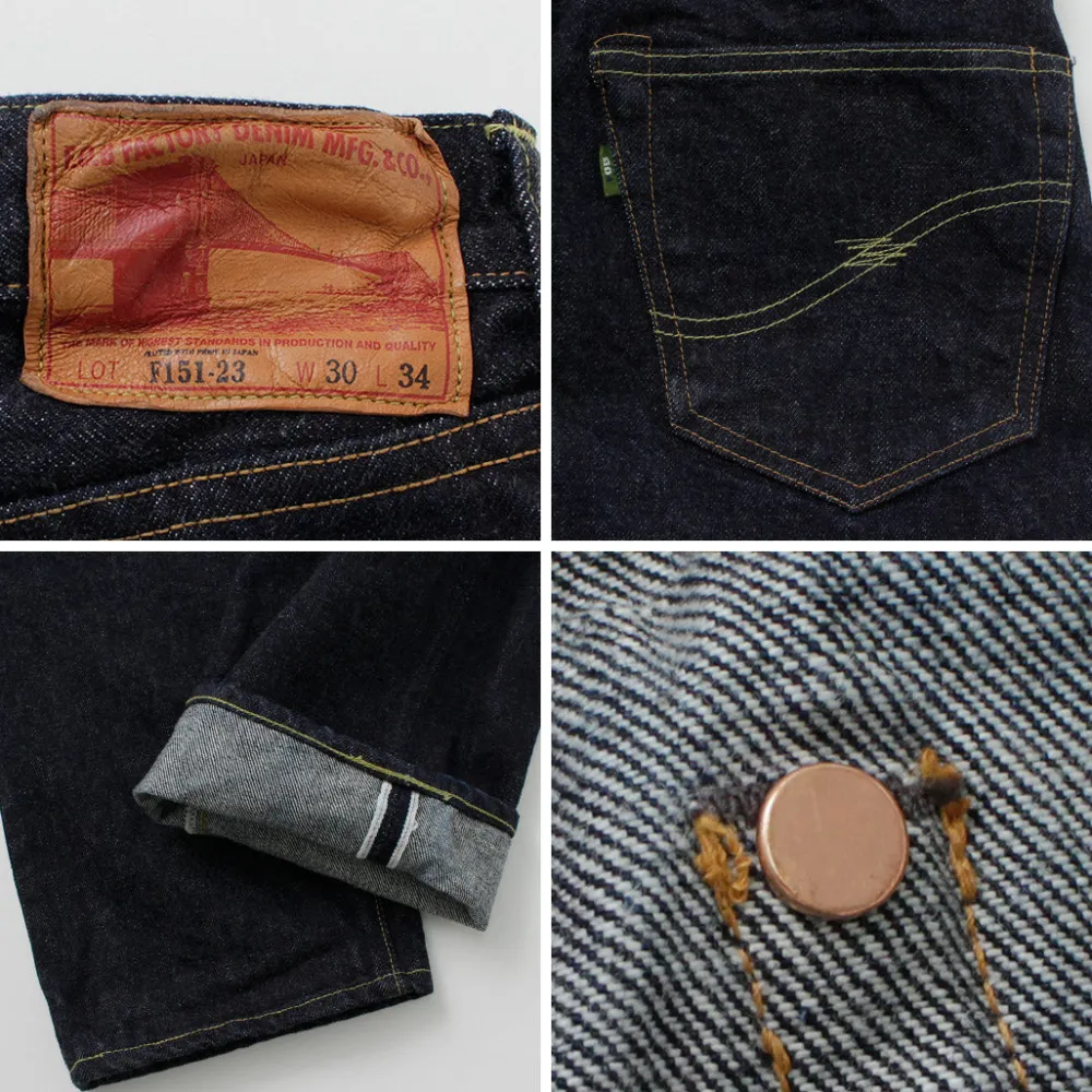 FOB FACTORY Jeans^/ F151-23 5P selvage jeans one-wash