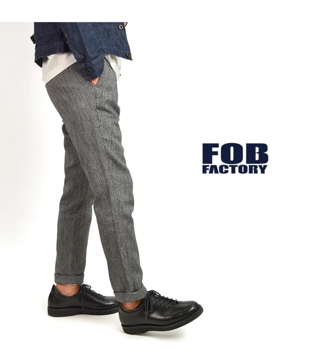 FOB FACTORY Trousers^/ F0438 Relaxed Narrow Easy Pants
