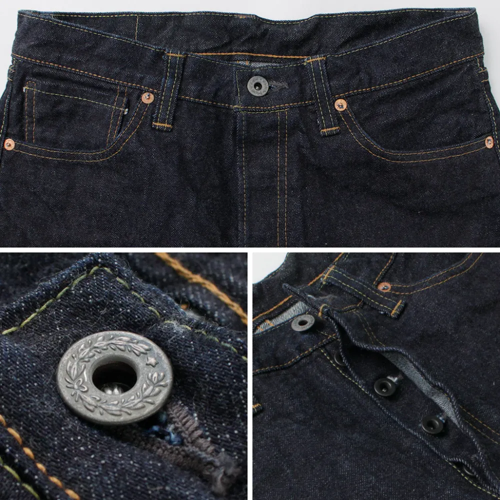 FOB FACTORY Jeans^/ F191 Selvedge WW2 5P Denim Pants dark-indigo