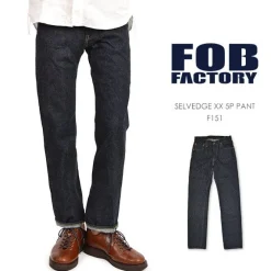 FOB FACTORY Jeans^/ F151 Selvedge XX Denim Trousers one-wash