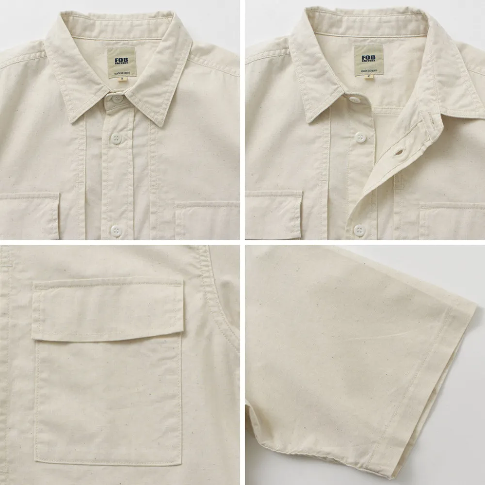 FOB FACTORY Shirts^/ F3499 Short sleeve field shirt