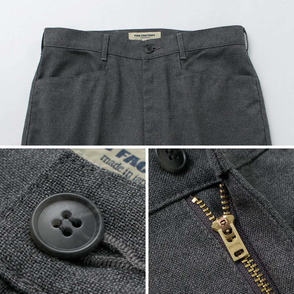 FOB FACTORY Trousers^/ F0538 STA-PREST wide pants lightgrey