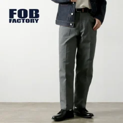 FOB FACTORY Trousers^/ F0538 STA-PREST wide pants lightgrey
