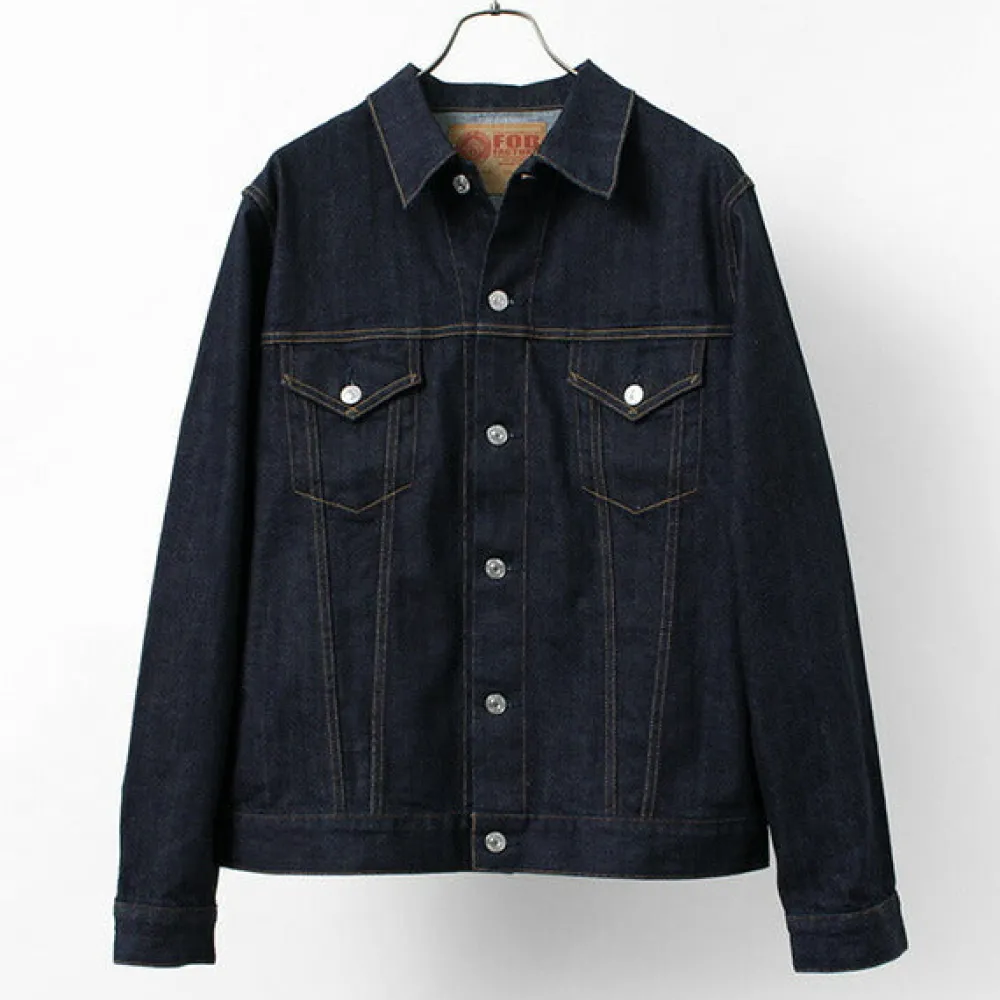 FOB FACTORY Jackets^/ F2309 stretch selvage denim jacket one-wash