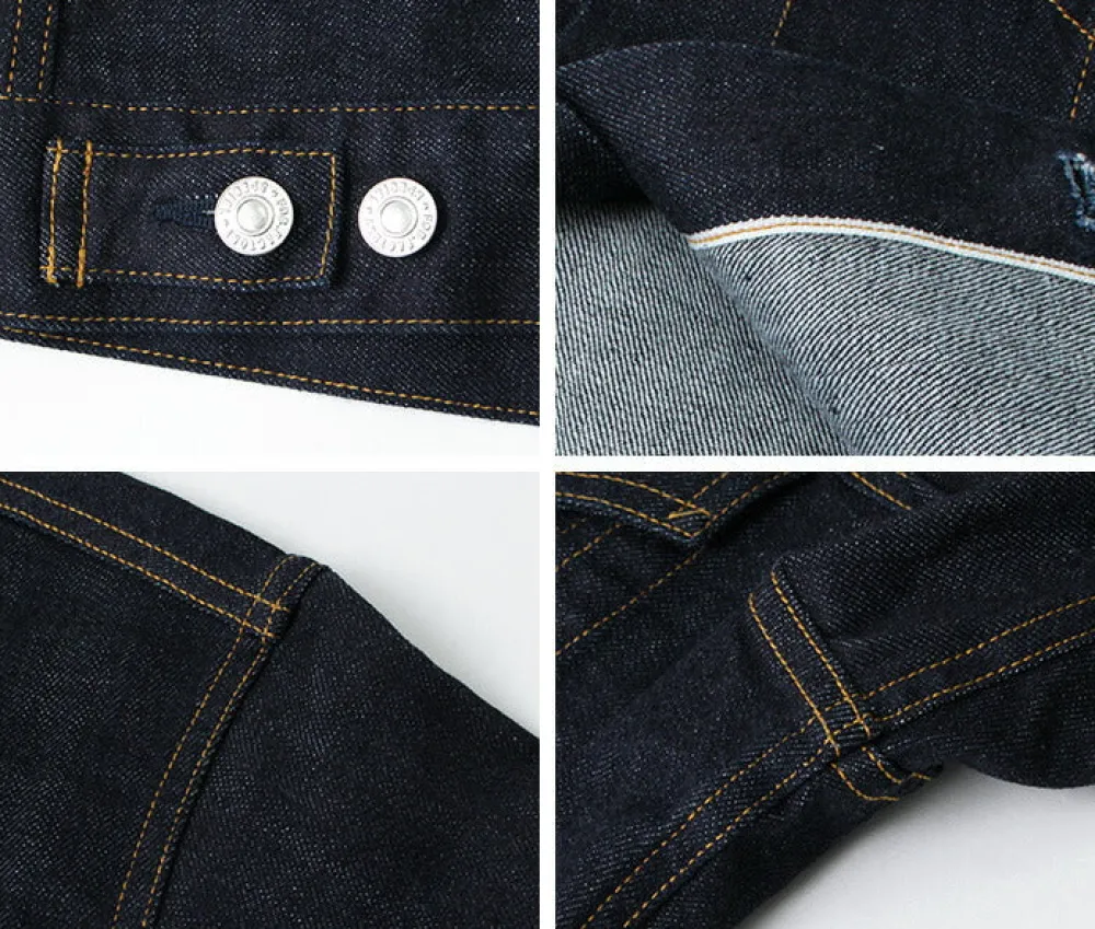 FOB FACTORY Jackets^/ F2309 stretch selvage denim jacket one-wash