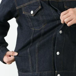 FOB FACTORY Jackets^/ F2309 stretch selvage denim jacket one-wash