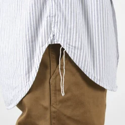 FOB FACTORY Shirts^/ F3488 striped band collar shirt