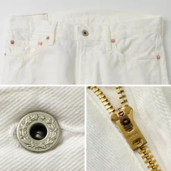 FOB FACTORY Jeans^/ F1153 Denim 60 Twill 5P white