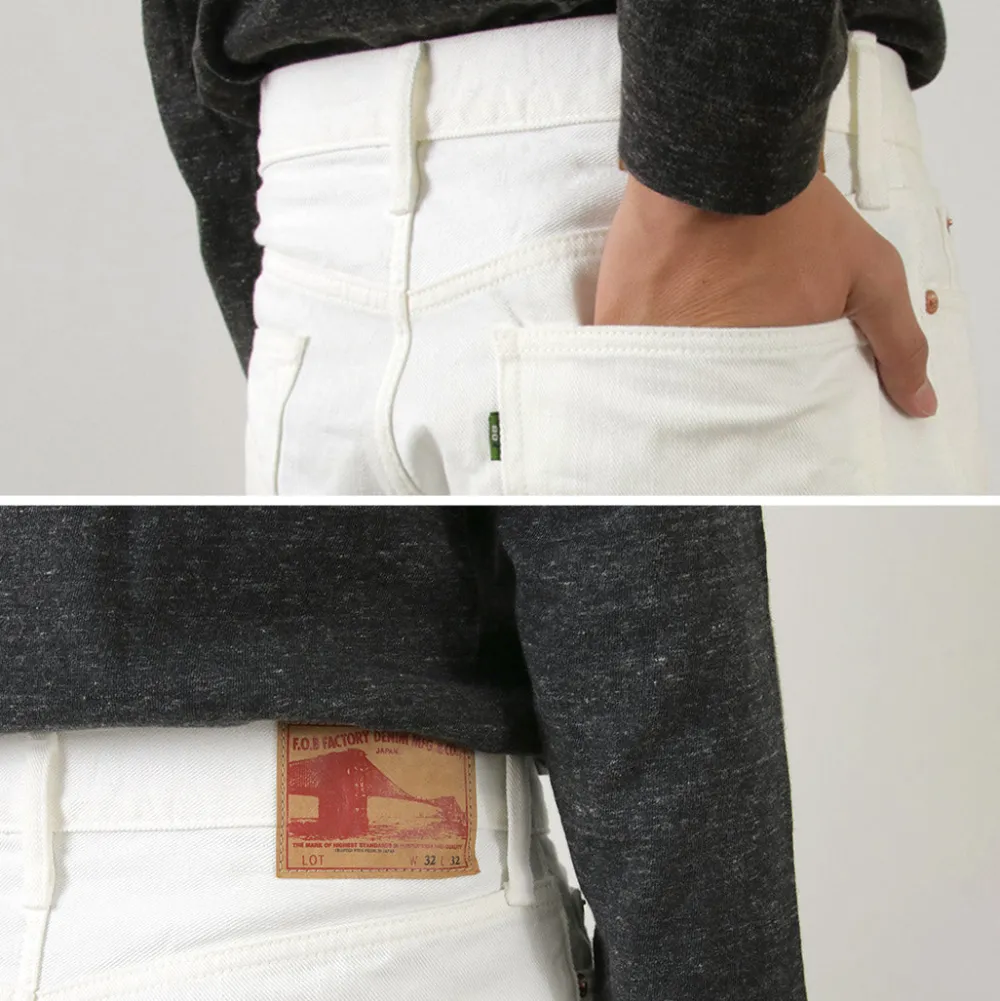 FOB FACTORY Jeans^/ F1153 Denim 60 Twill 5P white