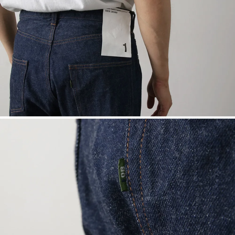 FOB FACTORY Jeans^/ F1147 Wide denim 5P pants indigo