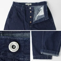 FOB FACTORY Jeans^/ F0511 WW2 Denim deck trousers One wash one-wash