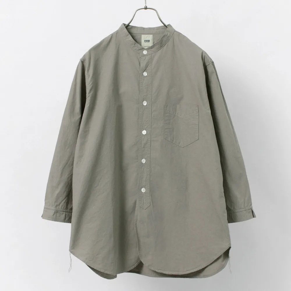 FOB FACTORY Shirts^/ FRC006 military dump band collar shirt