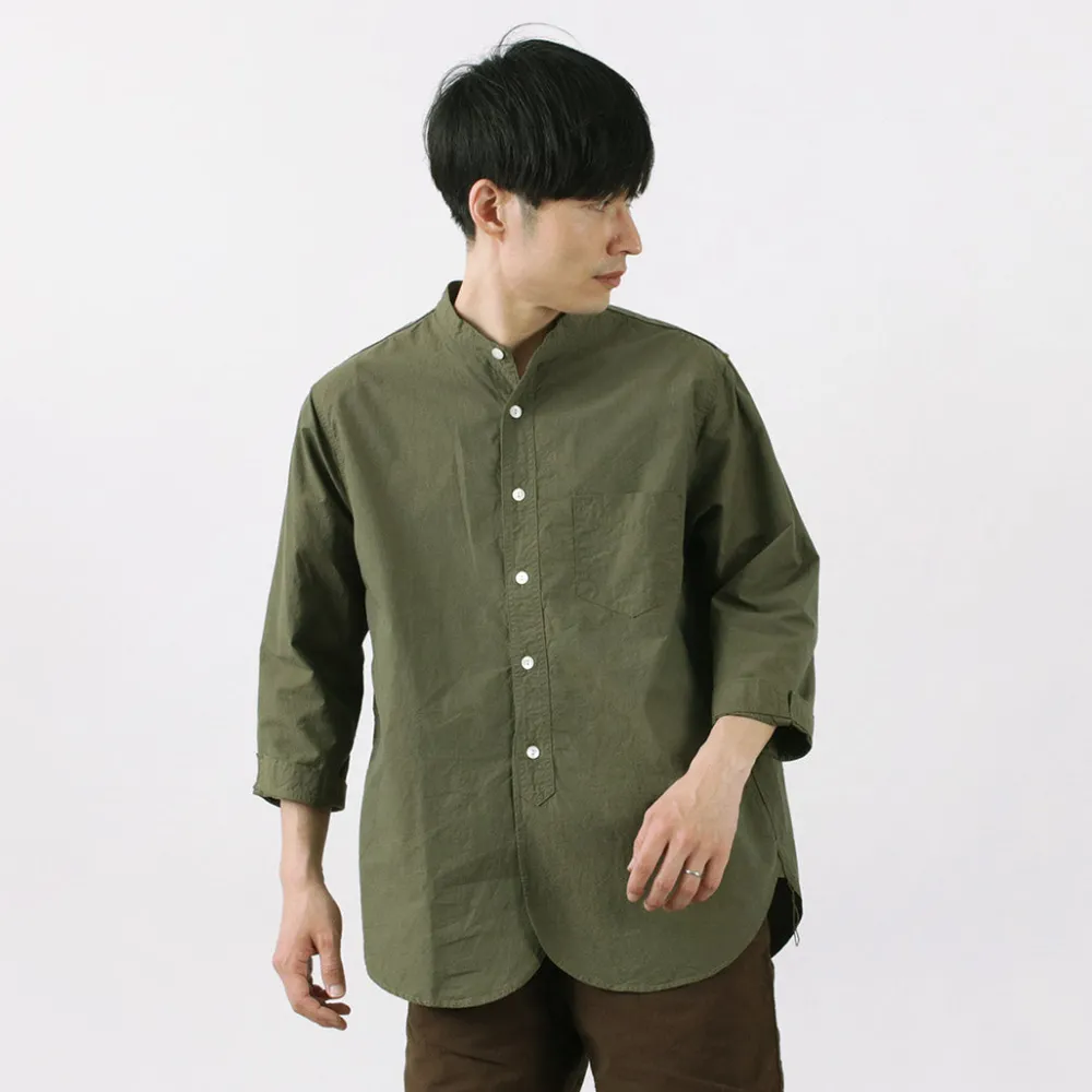 FOB FACTORY Shirts^/ FRC006 military dump band collar shirt