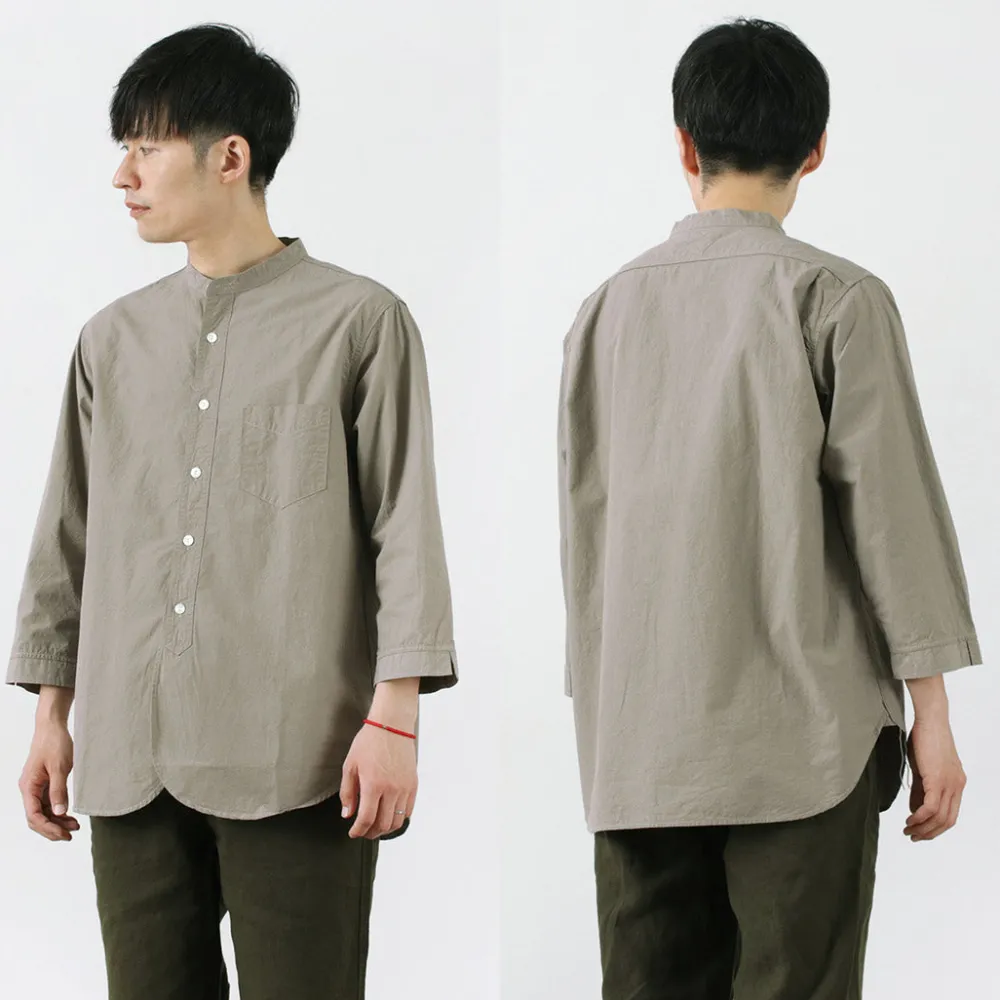 FOB FACTORY Shirts^/ FRC006 military dump band collar shirt