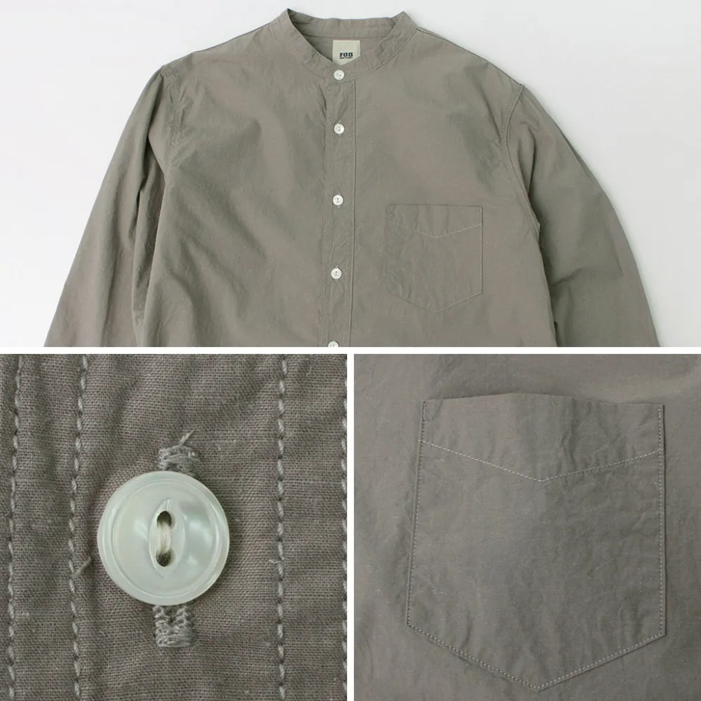 FOB FACTORY Shirts^/ FRC006 military dump band collar shirt