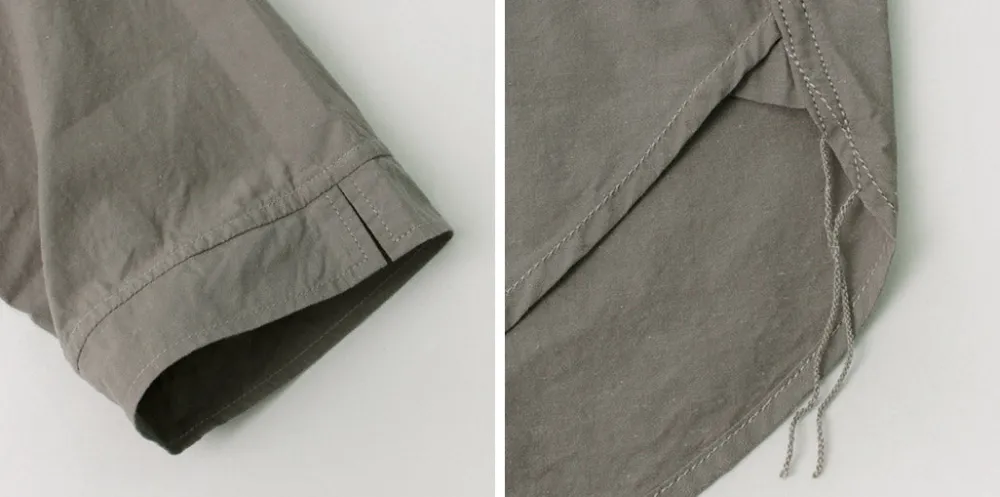 FOB FACTORY Shirts^/ FRC006 military dump band collar shirt