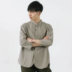 FOB FACTORY Shirts^/ FRC006 military dump band collar shirt