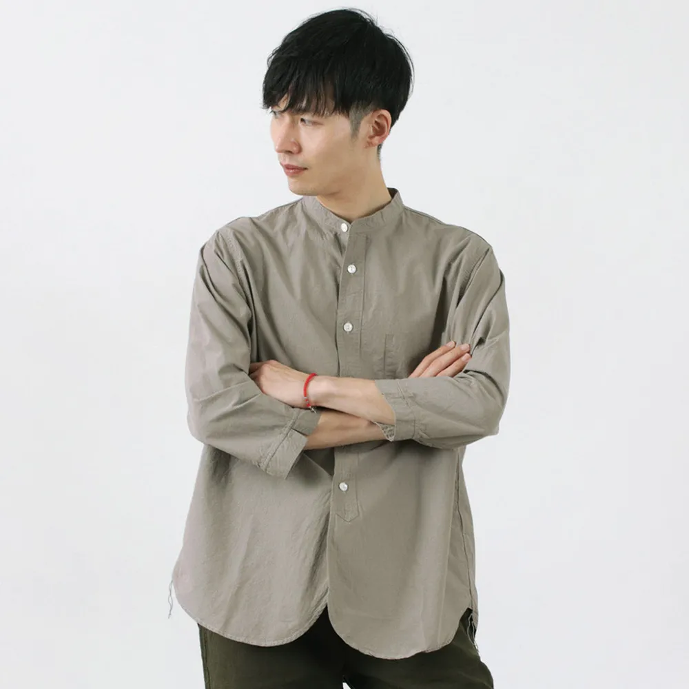 FOB FACTORY Shirts^/ FRC006 military dump band collar shirt