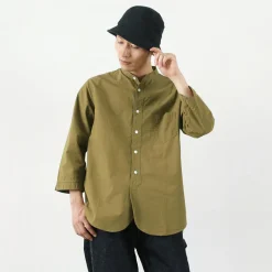 FOB FACTORY Shirts^/ FRC006 military dump band collar shirt